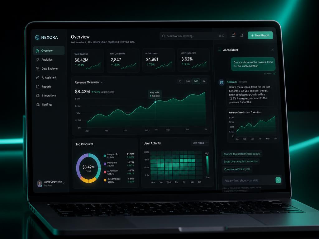 AI Web Experience concept website design
