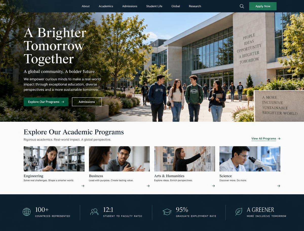 Education Platform concept website design